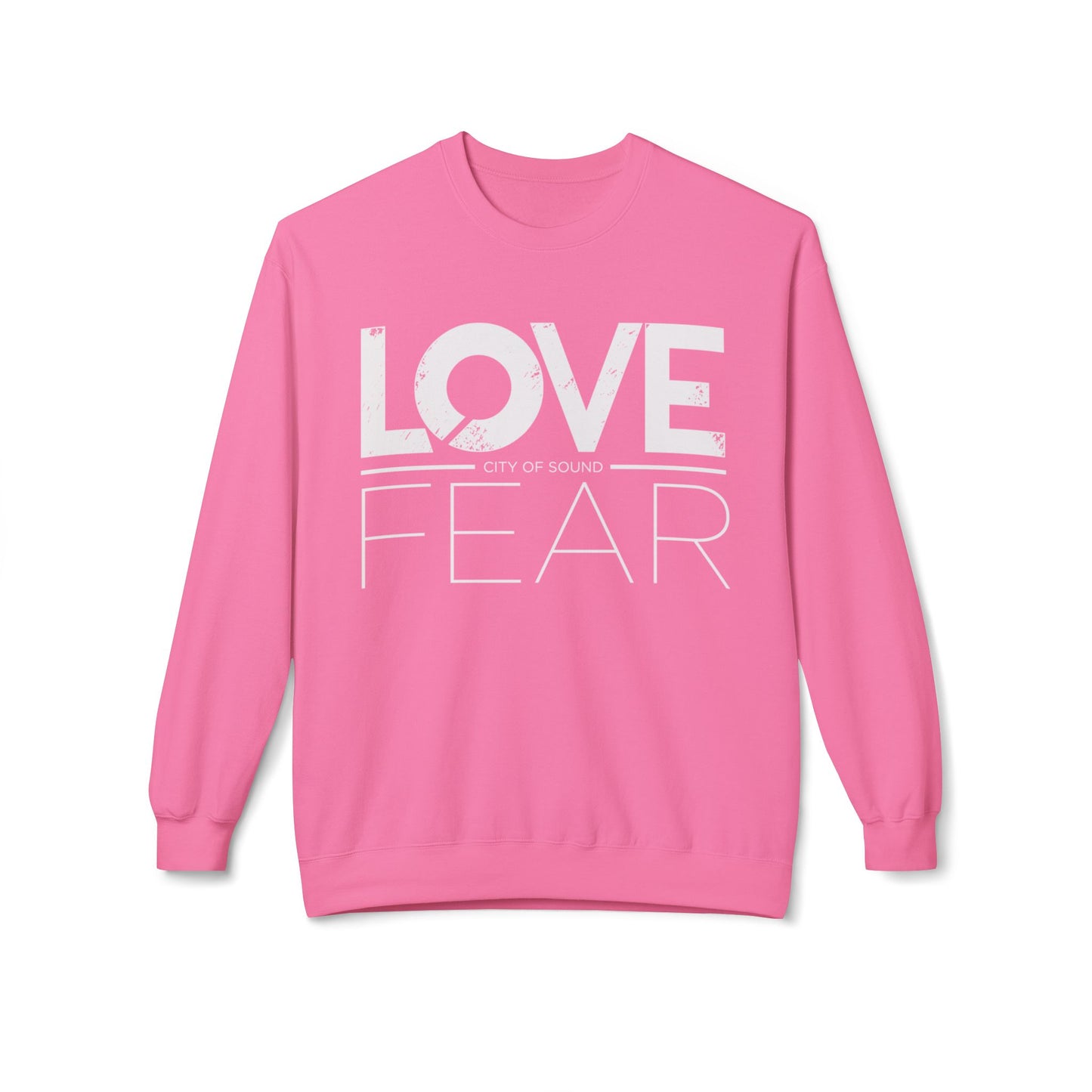 Love Over Fear Sweater (White Txt)