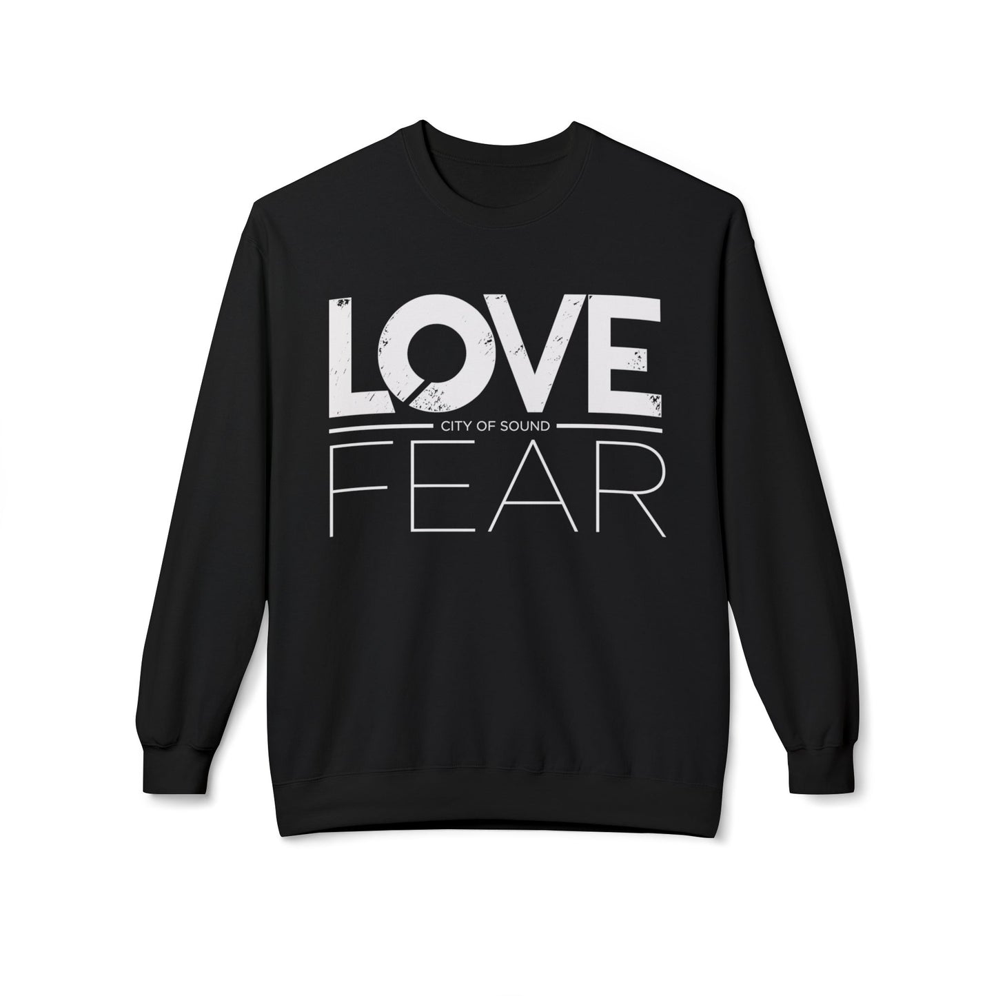 Love Over Fear Sweater (White Txt)