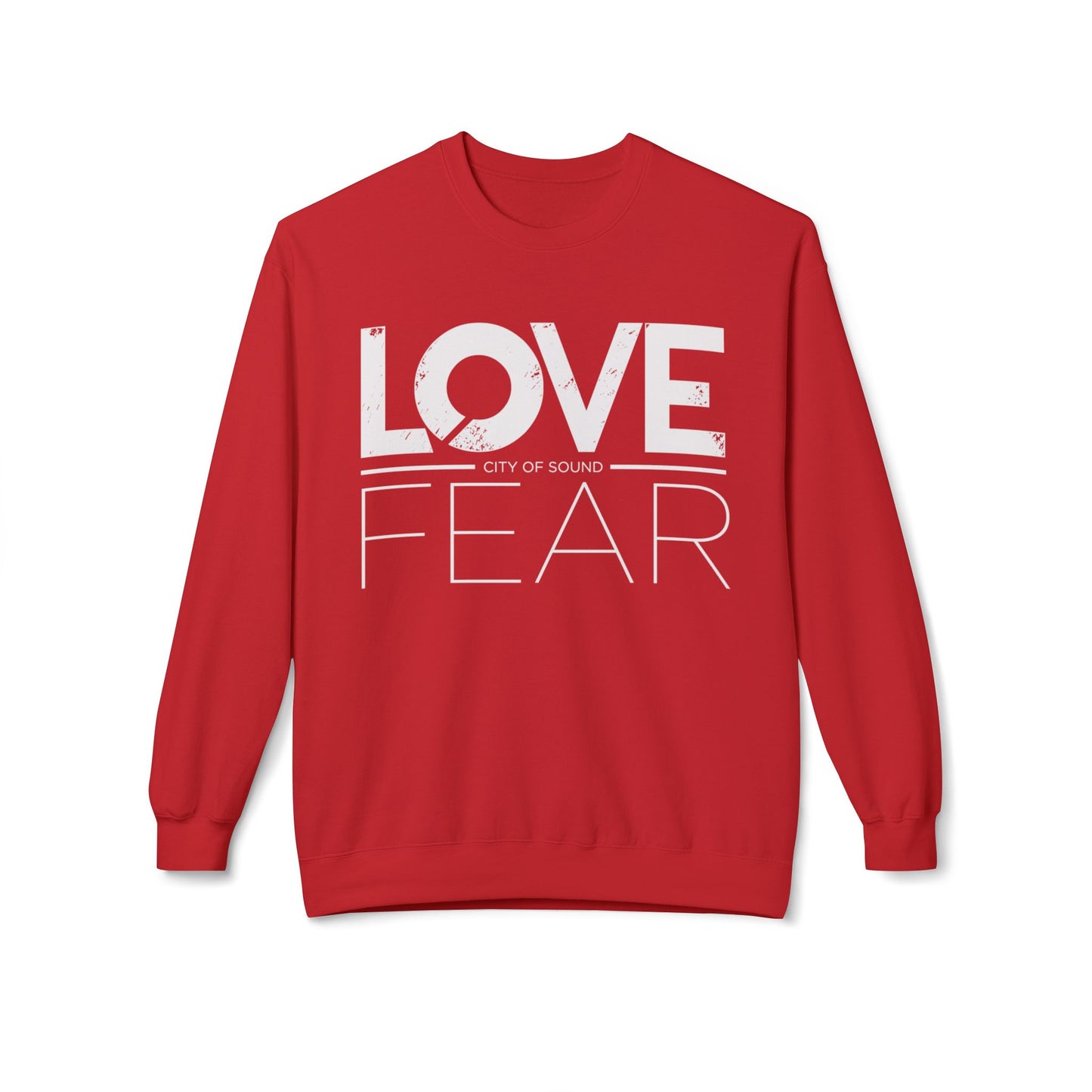 Love Over Fear Sweater (White Txt)
