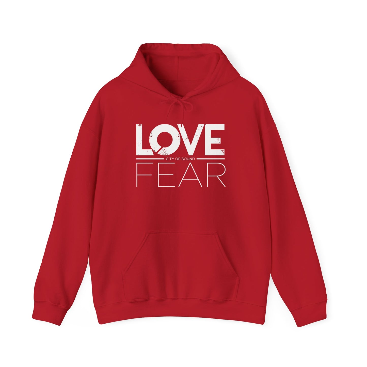 Love Over Fear Hoodie (white txt)