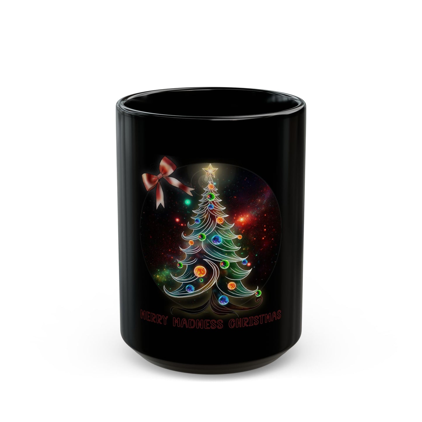 Merry Madness Christmas Mug Black