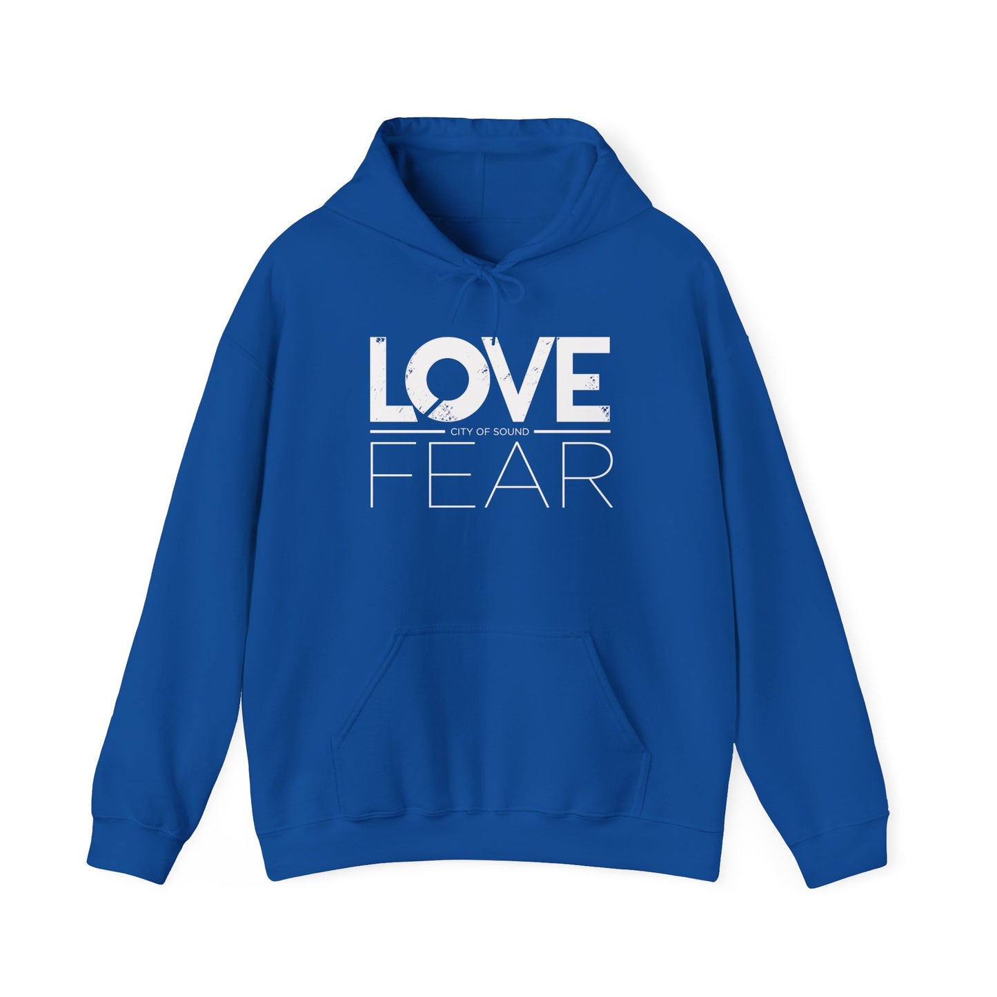 Love Over Fear Hoodie (white txt)