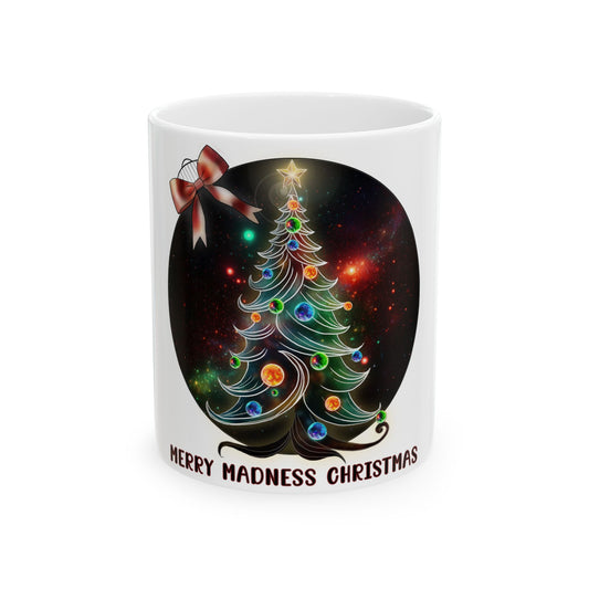 Merry Madness Christmas Mug White
