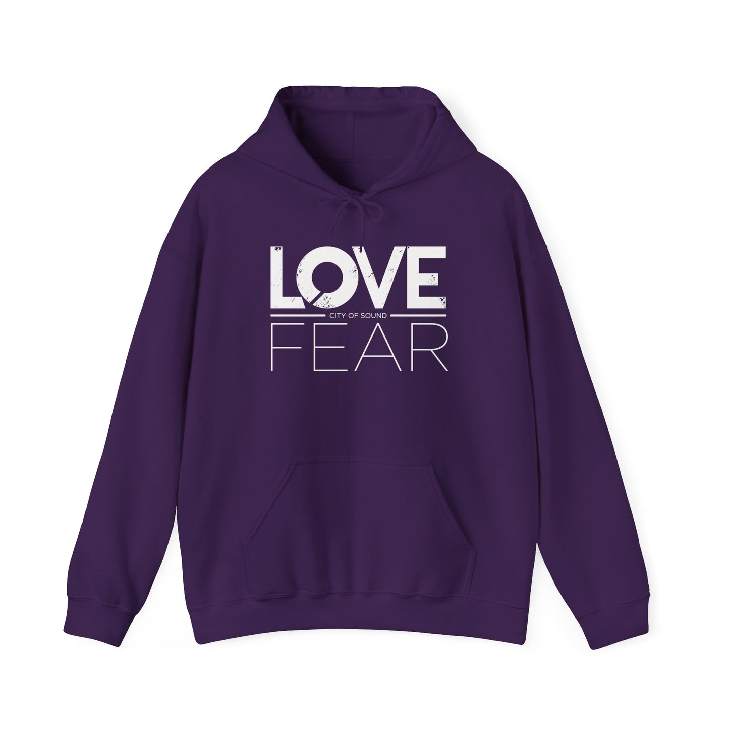 Love Over Fear Hoodie (white txt)