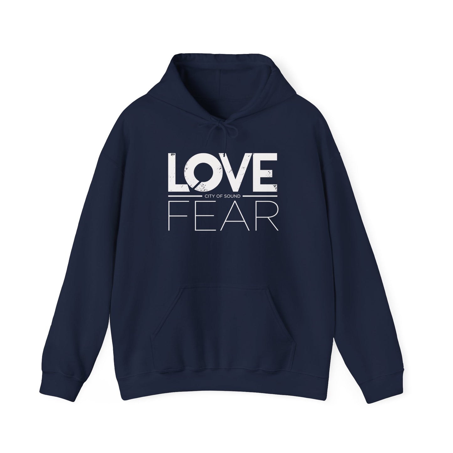 Love Over Fear Hoodie (white txt)
