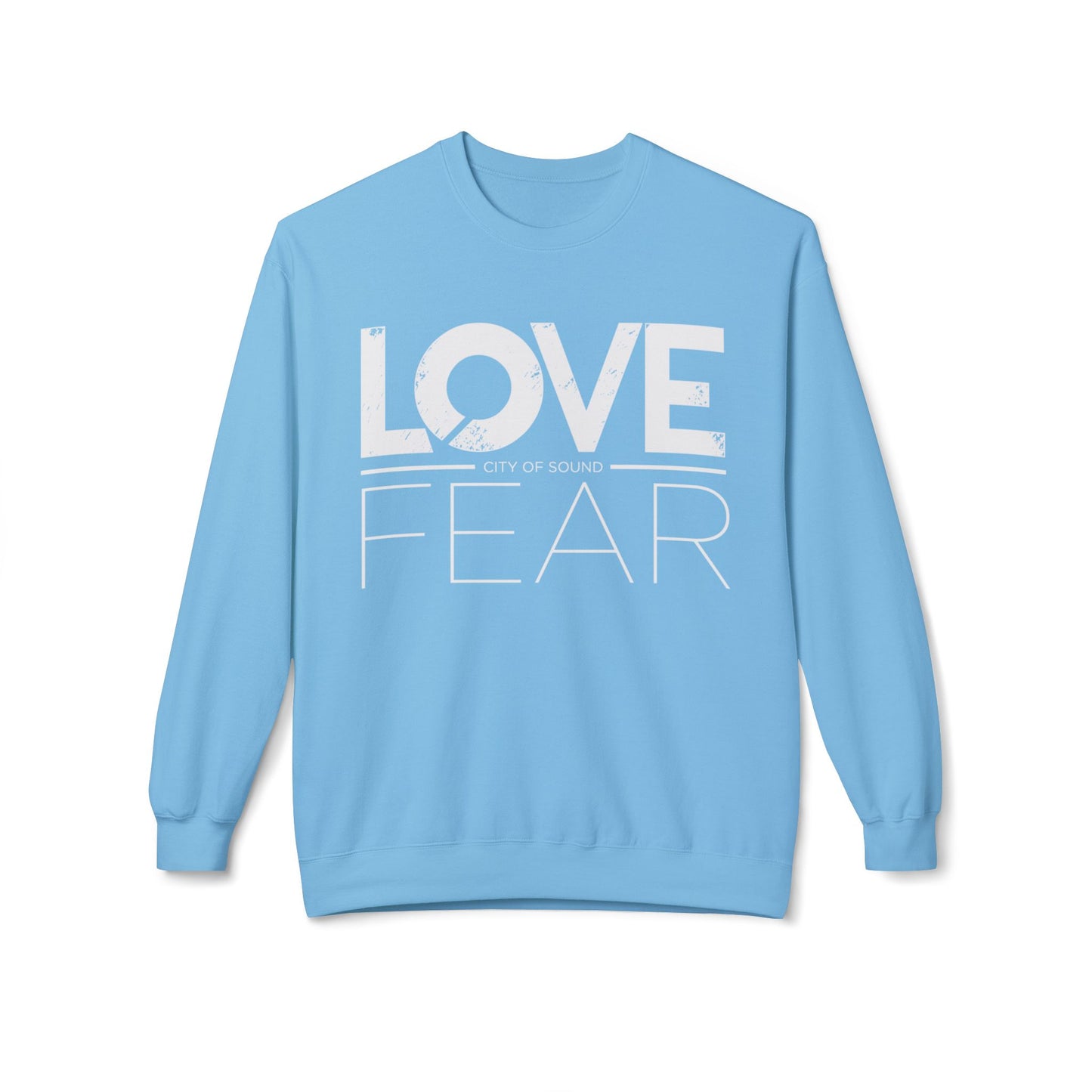 Love Over Fear Sweater (White Txt)