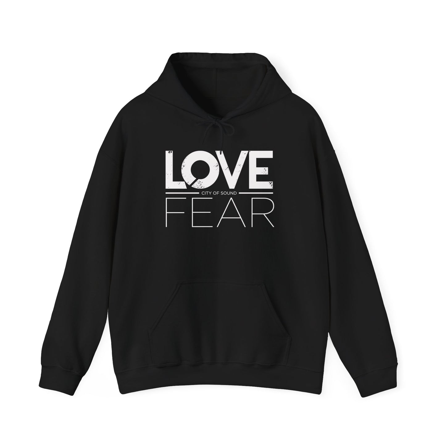 Love Over Fear Hoodie (white txt)