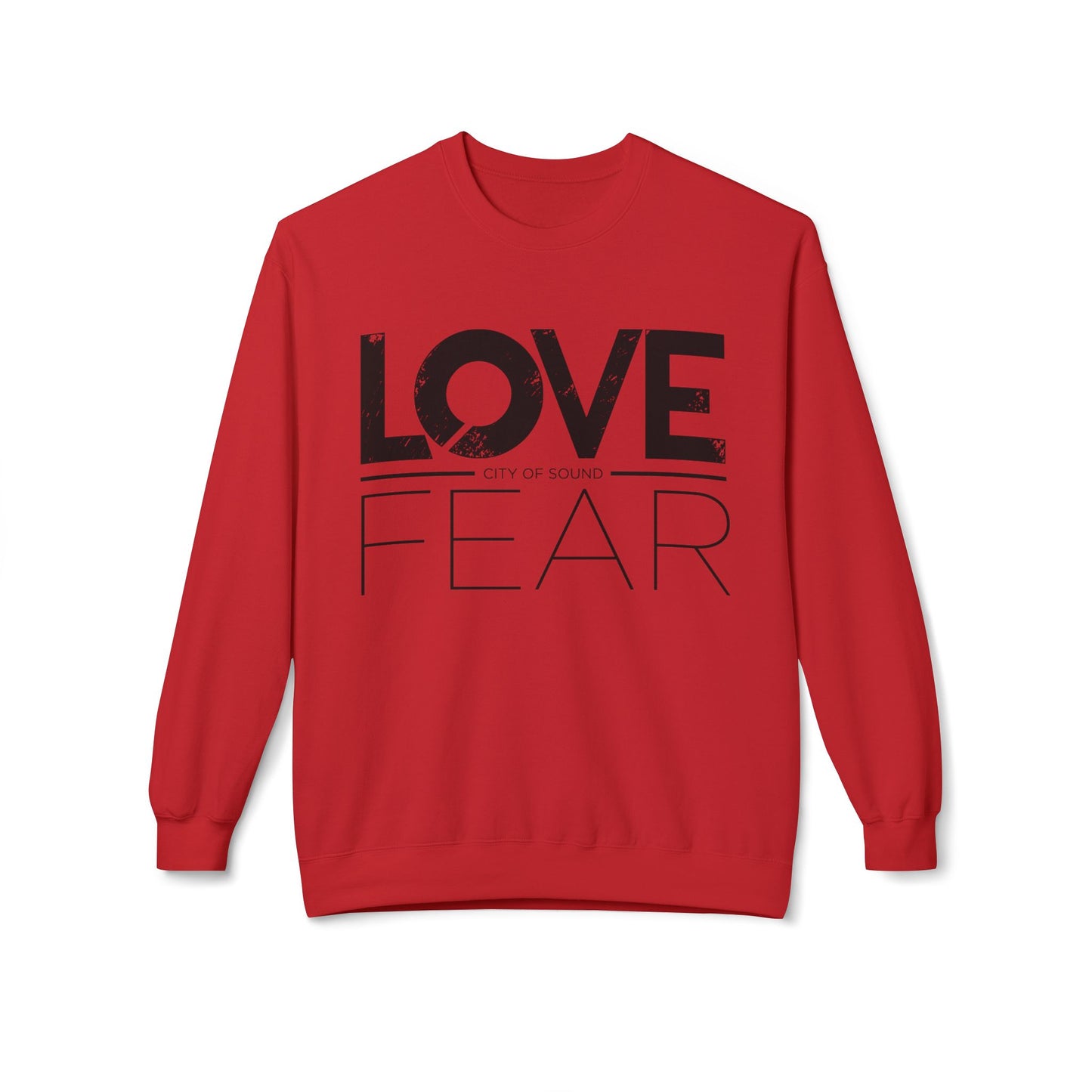 Love Over Fear Sweater (Black txt)
