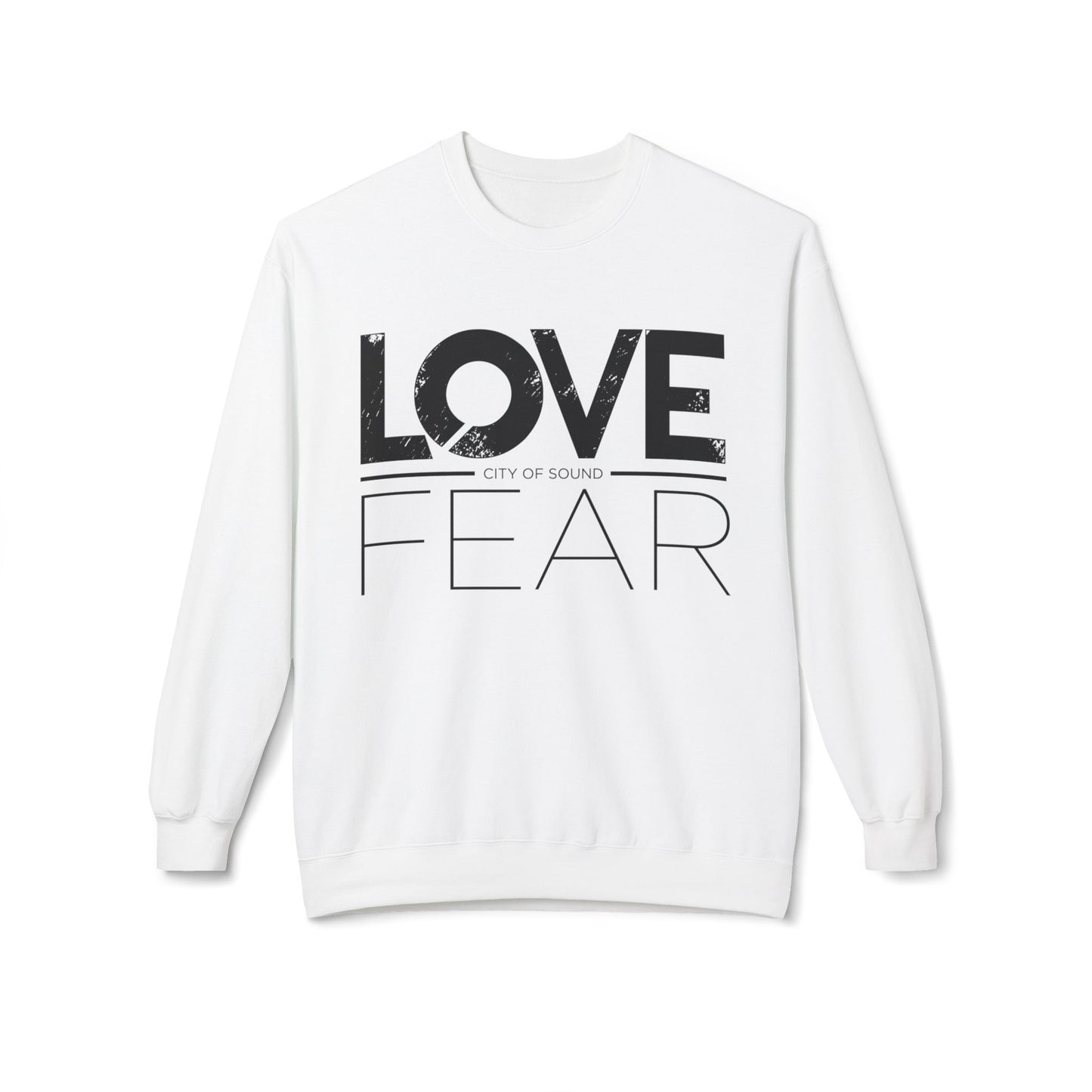 Love Over Fear Sweater (Black txt)